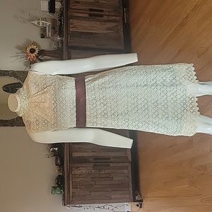 Mae Lace dress with Jabot Collar and attached slip